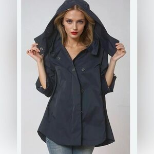 CIAO MIlANO LAVINA Women's Navy RAIN JACKET SIZE XS